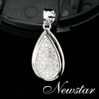 Pear Micropave Pendant