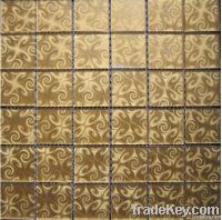 Foiled glass mosaic