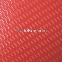 2017 hot sale patterned artificail leather backing woven 5 mm thick fo