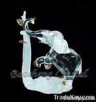 elegant Crystal animal Figurines of jumping elephant