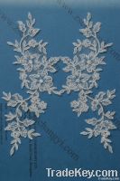 novel design ivory applique lace