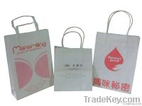 simple paper shopping , promotional bag in kraft , white cardboard