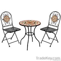 mosaic table and chair