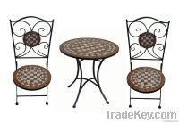 mosaic table and chair