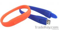 8GB USB2.0 Bracelet USB Flash Drives, Made of Silicone