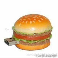 Hamburger USB PVC Food USB flash drive Rubber Food USB pen drive Food