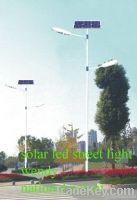 street lighting with led lamps using solar energy