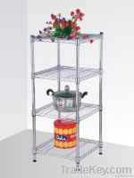 fan-shape wire shelving