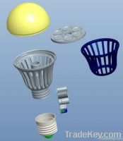 5.5W MCOB LED Bulb E27 R60, aluminum plastic housing