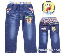 cartoon animal Children's jeans trousers baby jeans