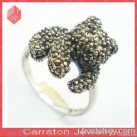 Marcasite Jewellry Tai Silver Animal Shaped Ring