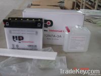 Dry Charged Vented Motorcycle Battery 12N7A