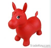 PVC-plastic ride on jumping ball horse
