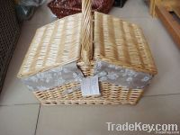 Empty Wicker Gift Basket With Handle