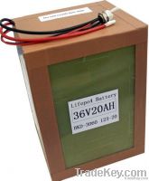 A123 Battery pack 36v20ah-12S1P for electric vehicle