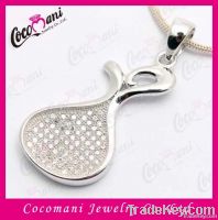 Micro Pave Setting Rhodium Copper Exotic Pendant Bails CZ