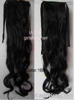 High quality wholesale Long Wavy Curly Ponytail Hair Extensions For Bl