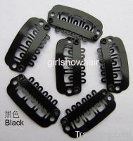 hair extenions clip, snap clips for Hair Extensions wig weft 24mm color