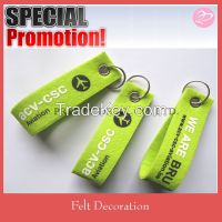 Logo pirnt felt promotional key chain