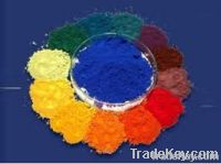 iron oxide red, blue, yellow, green, black