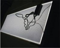 Full custom edge-lit flat led light panel with L shape aluminium profile for back lighting