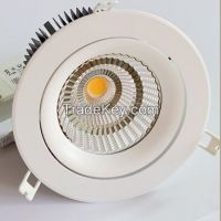 50W COB LED Downlight with TUV driver, white housing, RA80+