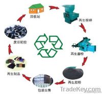 Waste tire recycling machine for rubber powder