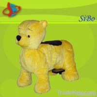 plush electrical animal toy car