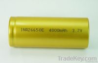 High capacity INR26650E 3.7V 4000mAh li-ion battery cell