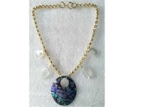 Shell on pearl chain neckalce