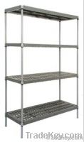 Manufacturer of  polymer shelves  with galvanized powder coated post