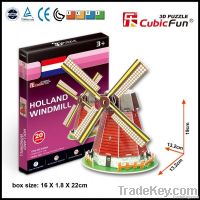 CubicFun original 3d building puzzle-Holland Windmill model