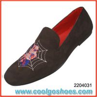 upgrade check pattern velvet slippers/loafers/shoes china manufacturer