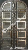 Artistic german silver metal door