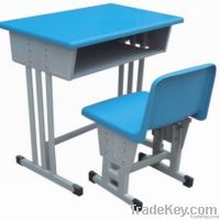 Metal student desk and chair