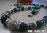 Jade necklace n earring set