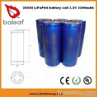 3.2V 3.2Ah LiFePO4 Battery Cell 26650