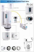 Cable control flush valve