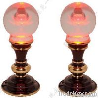 Auspicious crystal lotus circular lamp