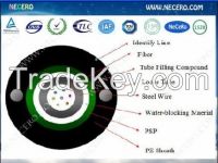 Unituble 4 core single mode armored optical fiber cable