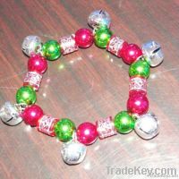 christmas bell & bead bracelet