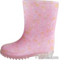 pink children pvc rain boots