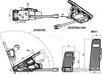Hall Electronic Accelerator Pedal used for electrical car , Hybrid ele
