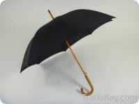 23 inch 8 ribs auto open wooden straight hotel promotion umbrella