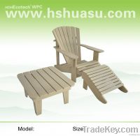 wood plastic composite garden chair set