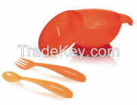 Baby Suction Feeding Bowl &amp; Spoon Fork Set