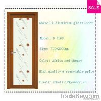 Red Walnut Aluminum Swing Glass  Doors