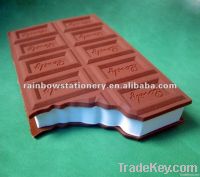 chocolate shaped sticker note