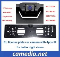 European EU  license plate car rear view camera