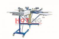 Manual carousel textile screen printing machine